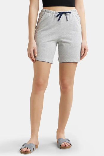 Buy Jockey Cotton Shorts Light Grey Melange at Rs.699 online Nightwear online